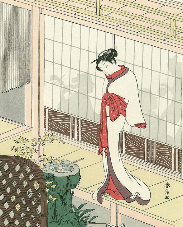 铃木春信日本浮世绘女人图春信美人之少女系列