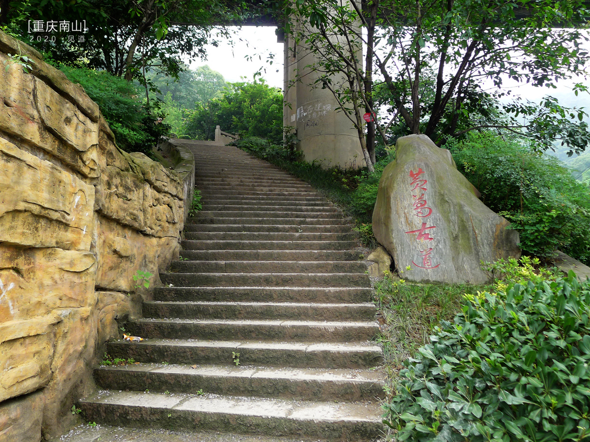 再向前二百米,在高架(内环高速)路的下方,有一梯道,路口该有黄桷古道