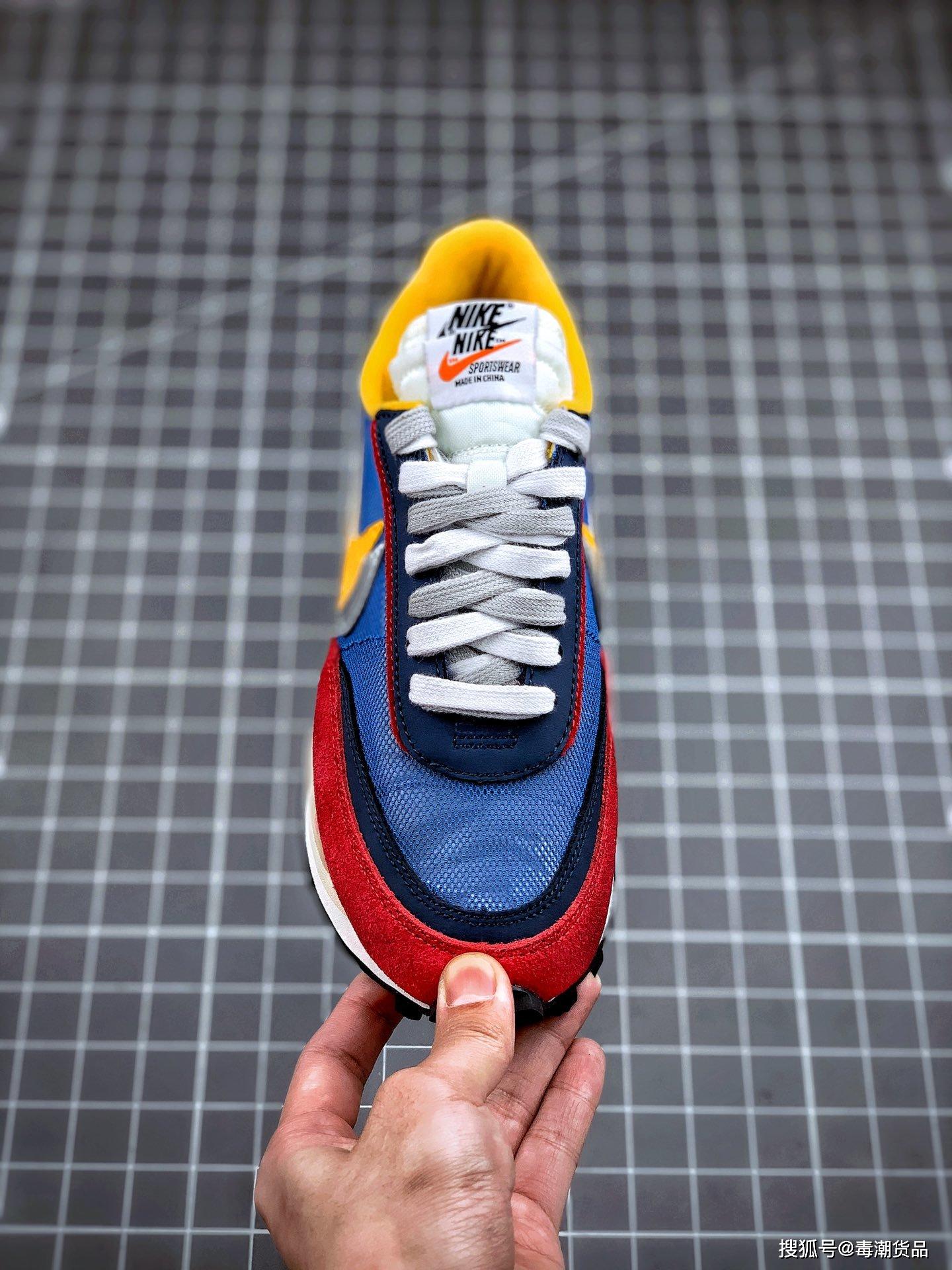 nikesacai双勾红蓝黄巴黎时尚走秀款开箱