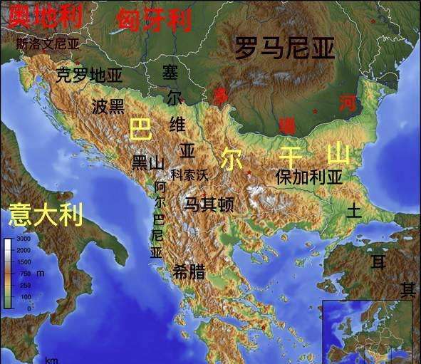 南斯拉夫位置地图图片