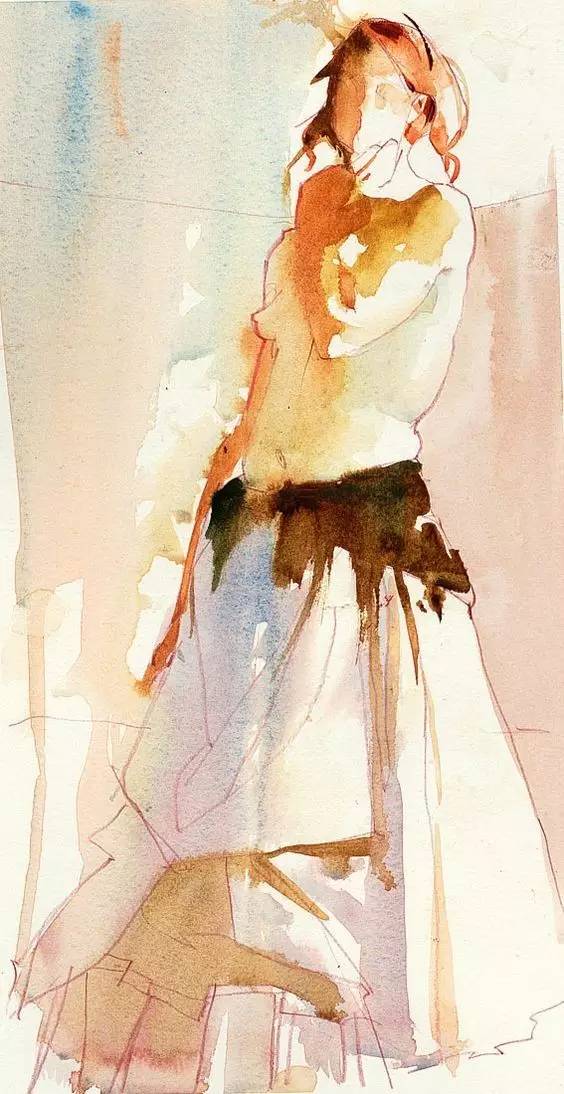 魅力十足的写意水彩人体朦胧之美