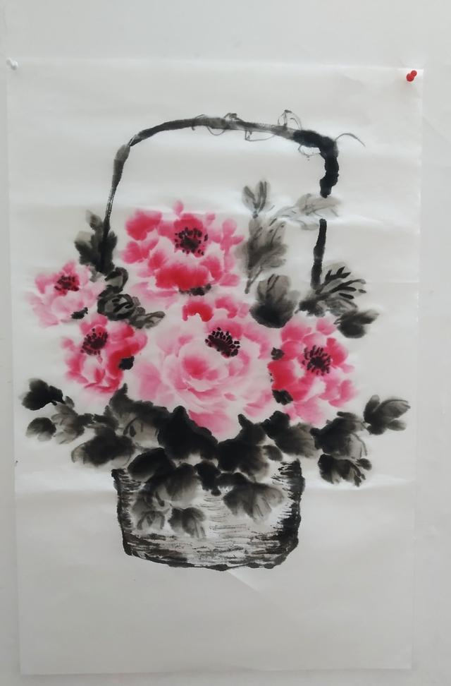 国画写意牡丹画了一天又一天,画到今天这个水平大家觉得怎样?