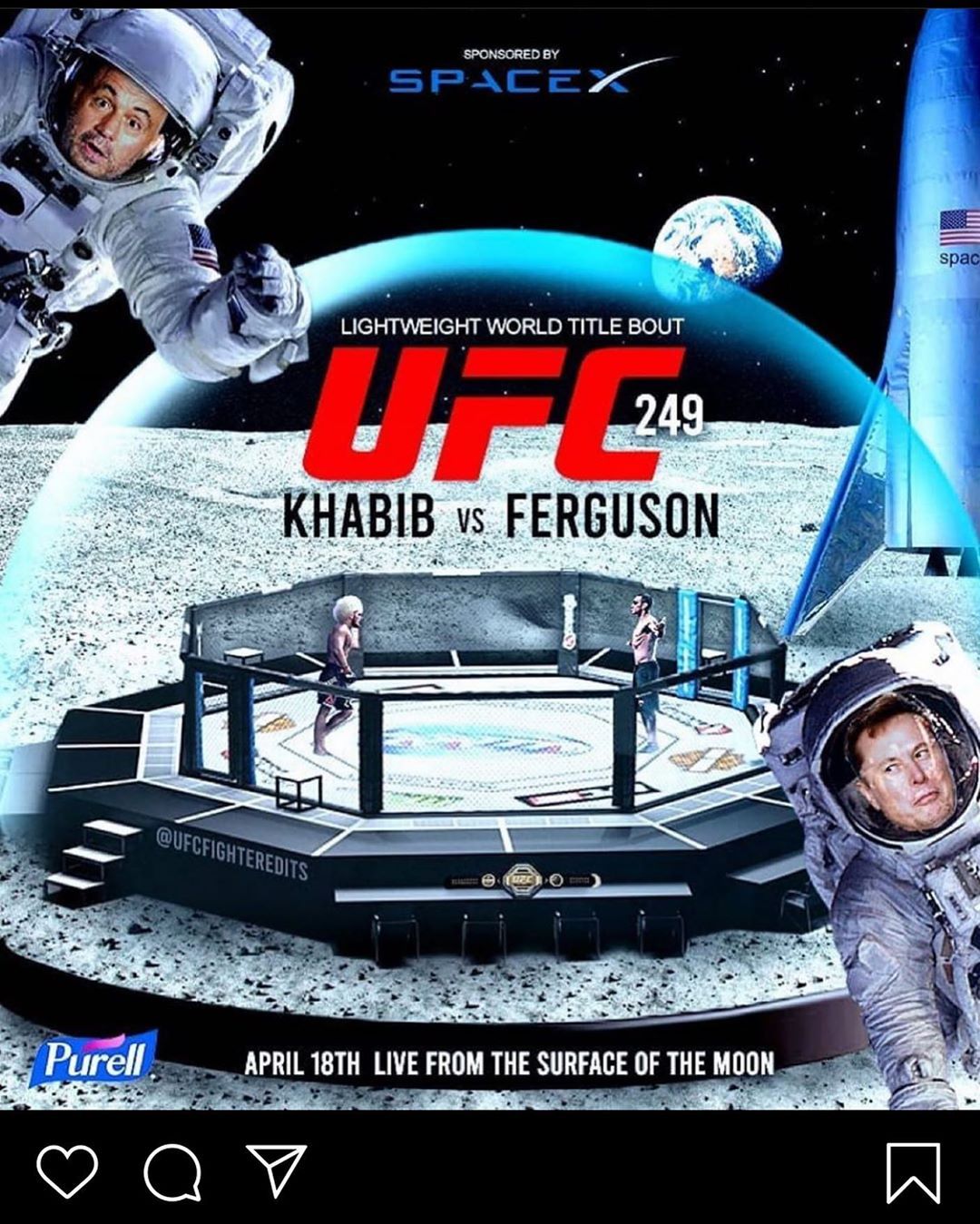 原创共同的敌人插画大神feo发布最新作品ufc明星大战新冠病毒