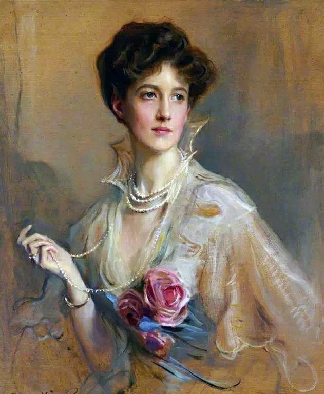 优雅的匈牙利皇室贵族女性肖像油画欣赏