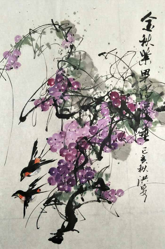 著名花鸟画家翟洪泉老师艺术作品欣赏