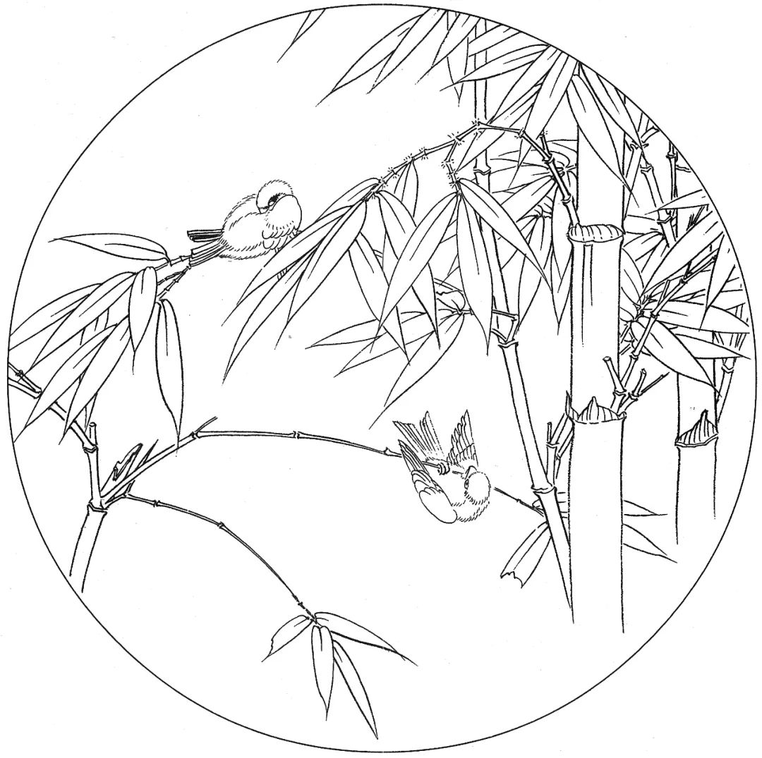 竹之高雅即心之高雅24副高清白描竹子图