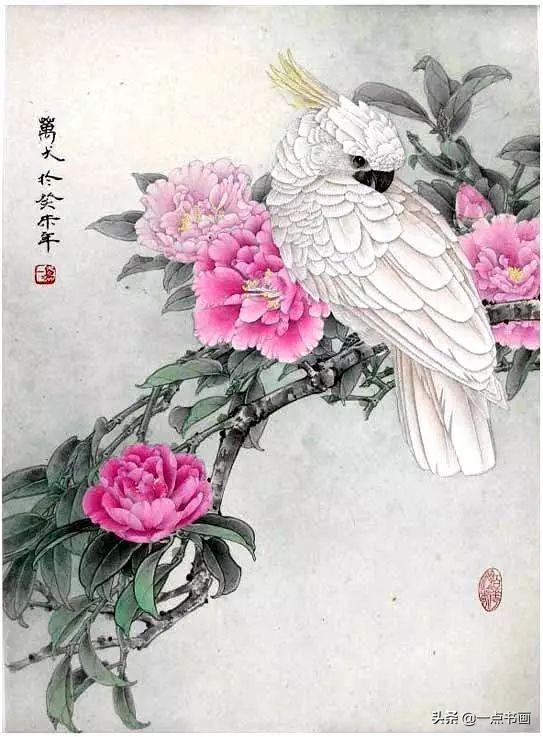 清恬迷朦万一工笔花鸟欣赏