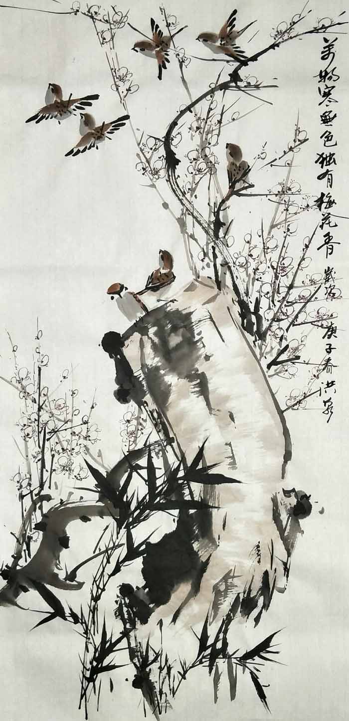 著名花鸟画家翟洪泉老师艺术作品欣赏