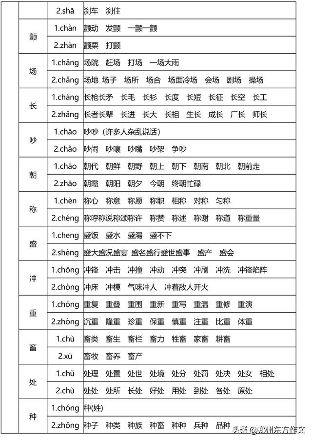 小学阶段常用的多音字有哪些?分享小学常考多音字大全(图3)