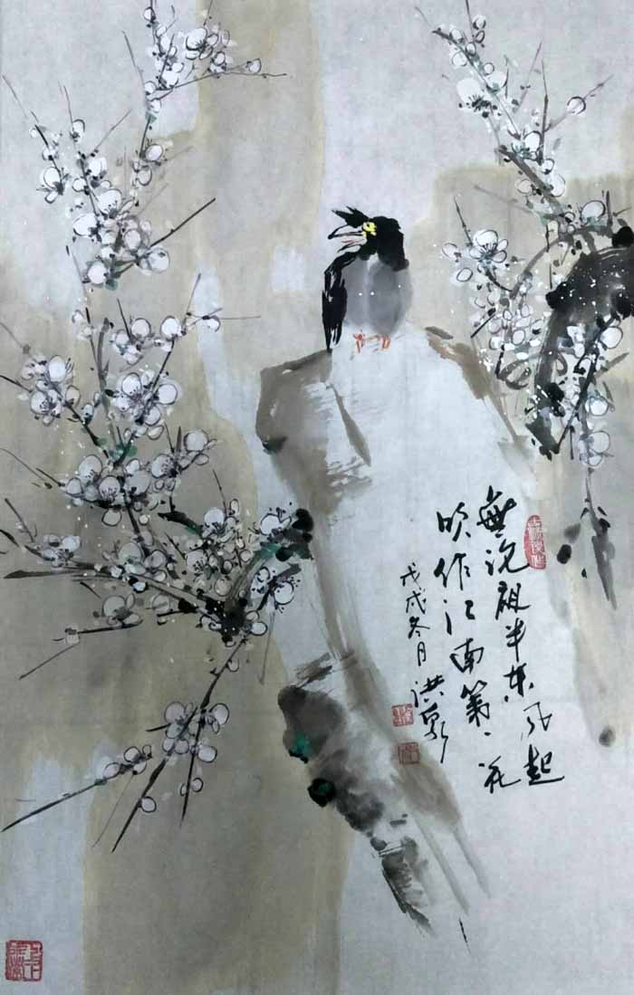 著名花鸟画家翟洪泉老师艺术作品欣赏