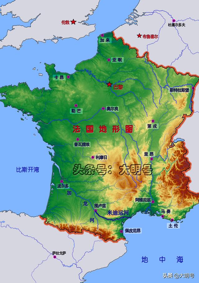 法国运河地图图片