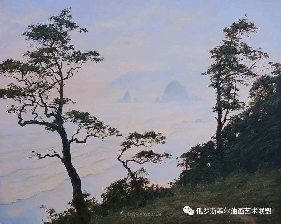 神秘的光线和氛围美国画家迈克尔奥维克风景油画作品赏析