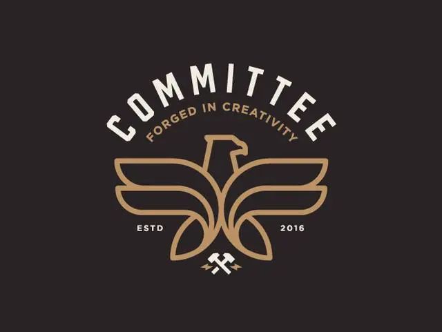 代表勇气力量和自由一组老鹰元素logo设计