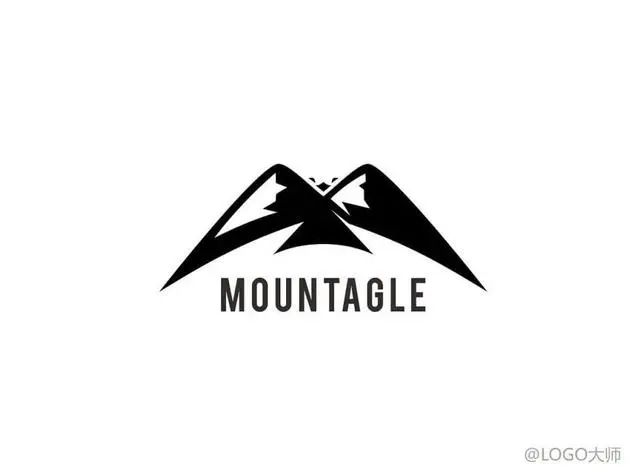 代表勇气力量和自由一组老鹰元素logo设计