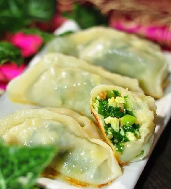 韭菜虾仁鸡蛋煎饺