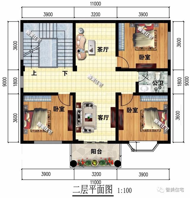 面寬為11米的兩棟三層別墅,建棟好房子,迎接新生活