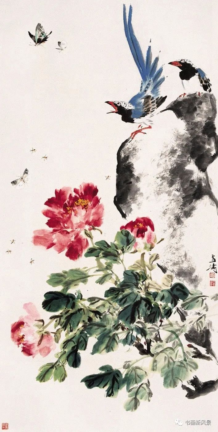 王雪涛画春禽鸟齐鸣绚丽心情