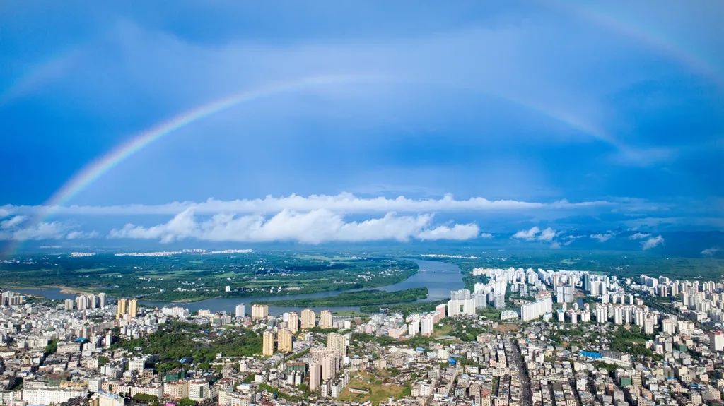 图说琼海俯瞰嘉积镇风景美如画