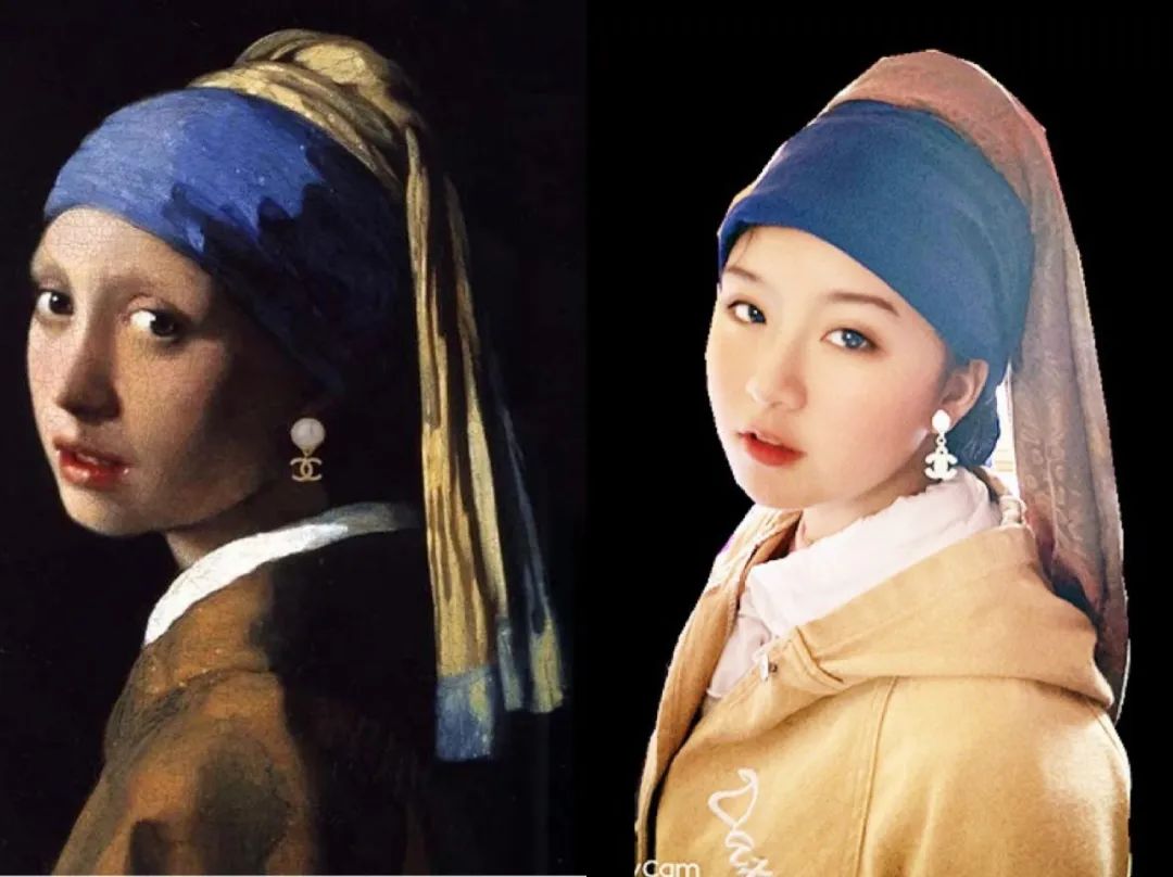 《戴红头巾的女孩》凯斯·凡·东根《蒙娜丽莎》达芬奇《施洗者圣约翰