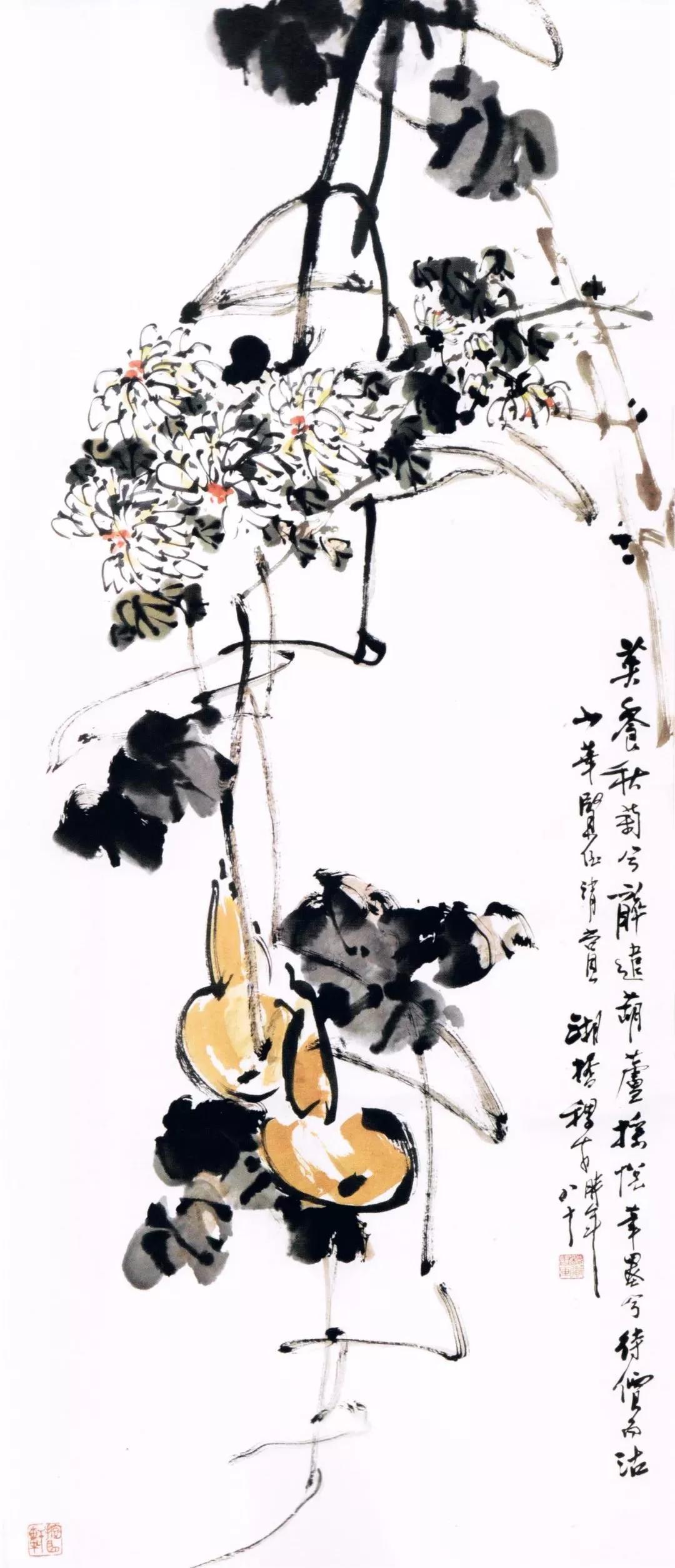 大写意花鸟画寥寥几笔神韵自在