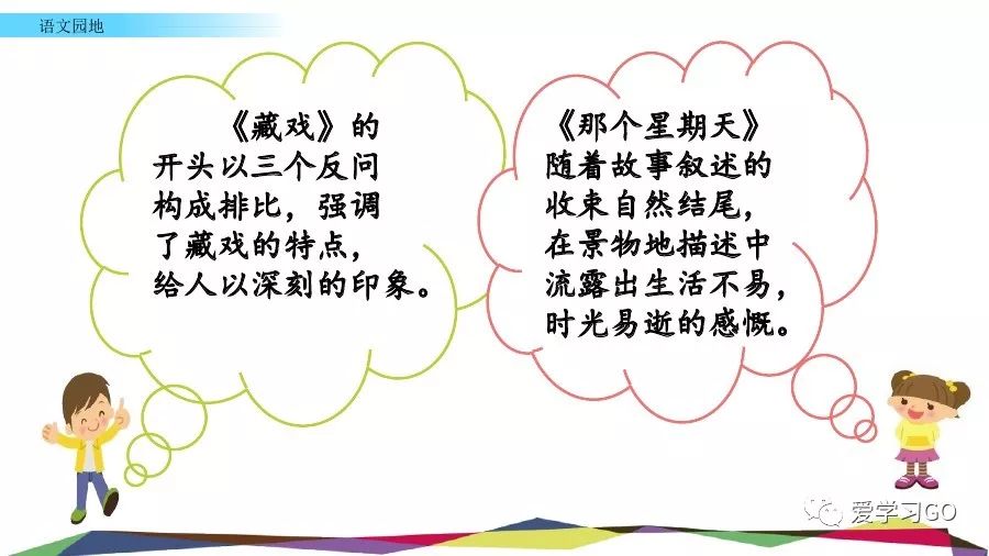 點梳理第4課《藏戲》圖文講解 知識點梳理下冊《語文園地一》知識點圖