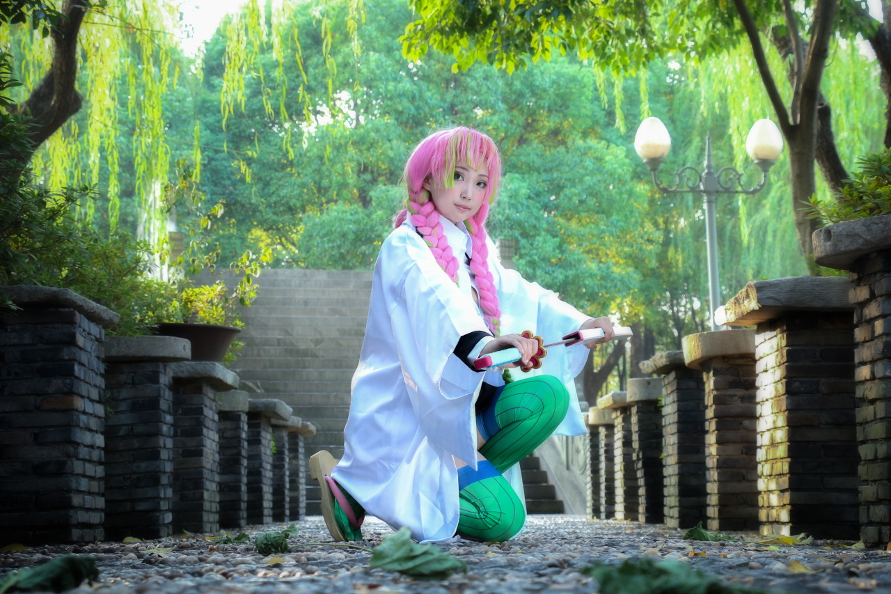 鬼灭之刃 甘露寺蜜璃恋柱cosplay