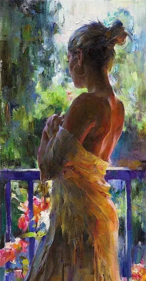俄罗斯艺术家人体油画中的少女优美浪漫气质非凡