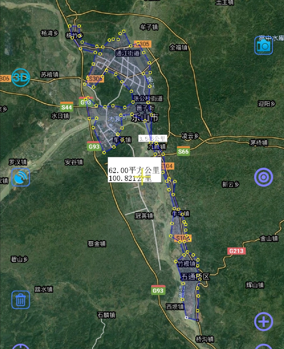 乐山市各区县城区面积峨眉山夹江大犍为井研中沐川马峨边小