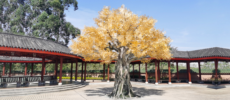 仿真树居然能做成这么大的仿真树门晟鸿景观