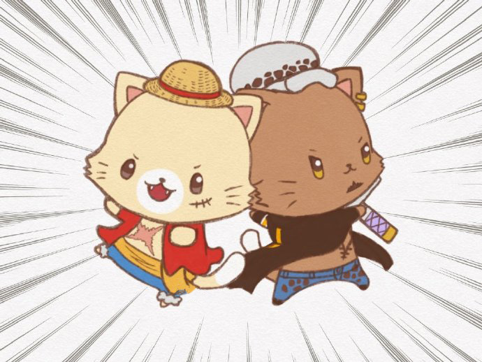 当海贼人物全部喵喵化,给你不一般的可爱暴击_路飞