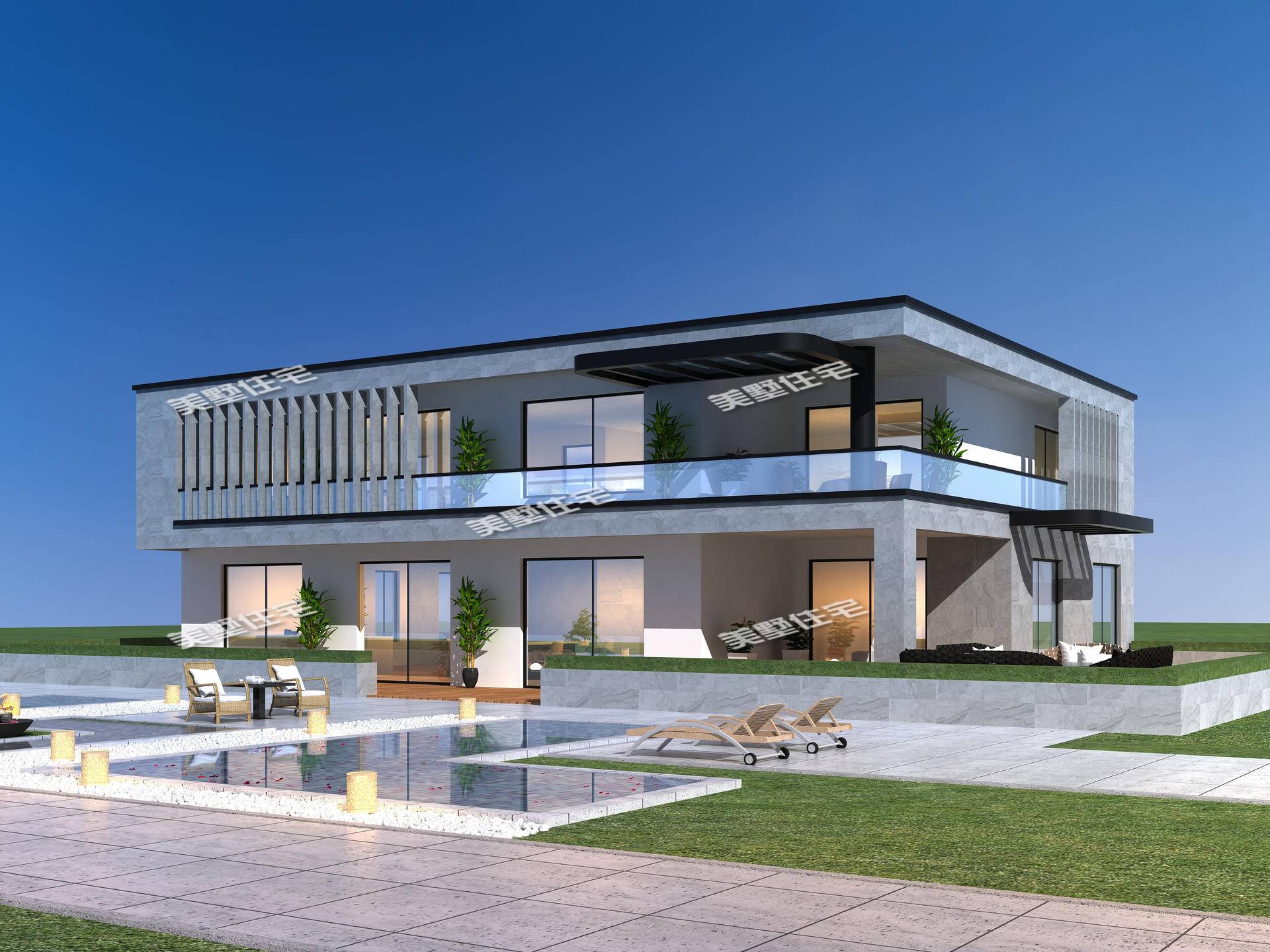 这栋现代风别墅看看都觉得是视觉盛宴各种奇特造型都有当属现代风无疑