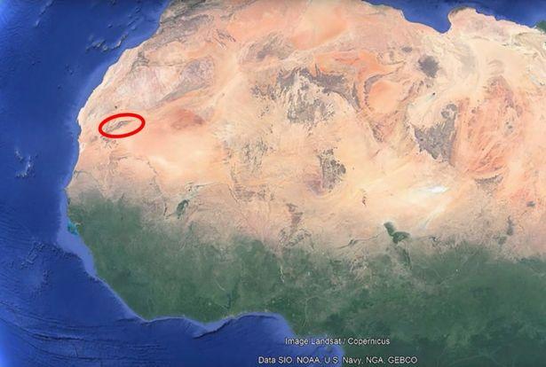撒哈拉之眼地理位置图图片