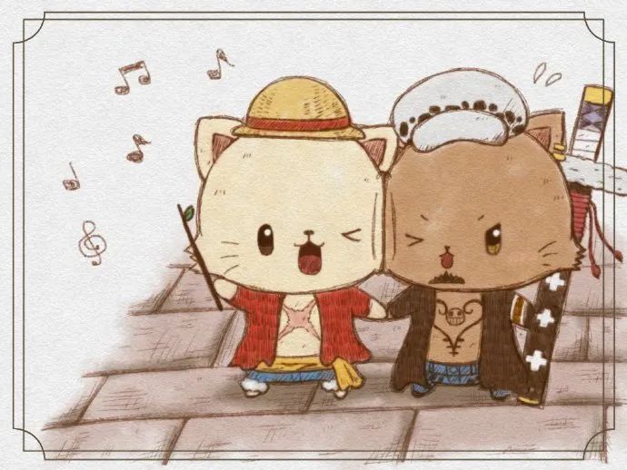 当海贼人物全部喵喵化,给你不一般的可爱暴击_路飞