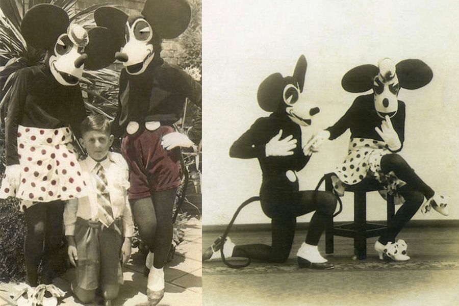 原创早期米奇老鼠人偶服上热搜造型略可怕网友吐槽恐怖童话