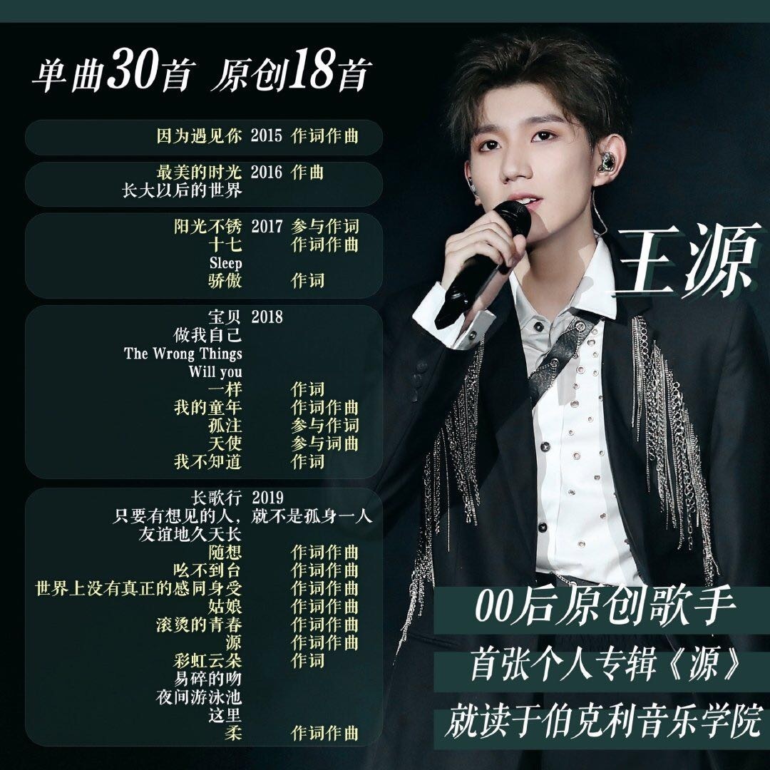 00后原创歌手王源在多个榜单取得不凡成绩