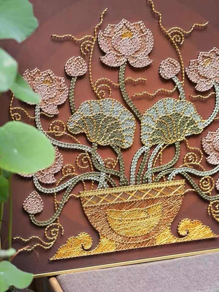 减压超美的弦丝装饰画小白也会做材料包来了