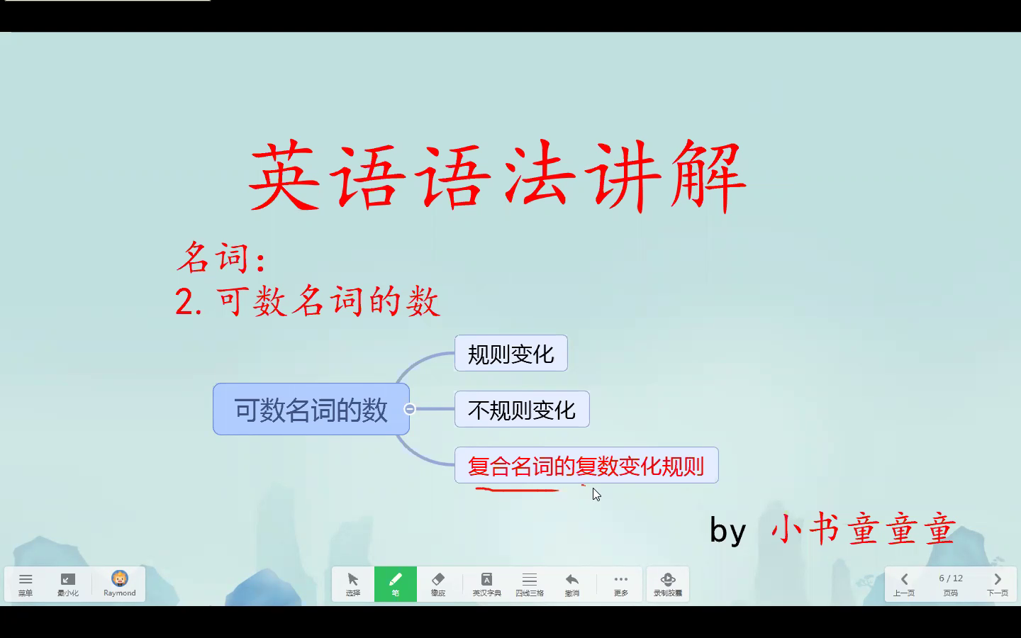 复合名词的复数变化规则