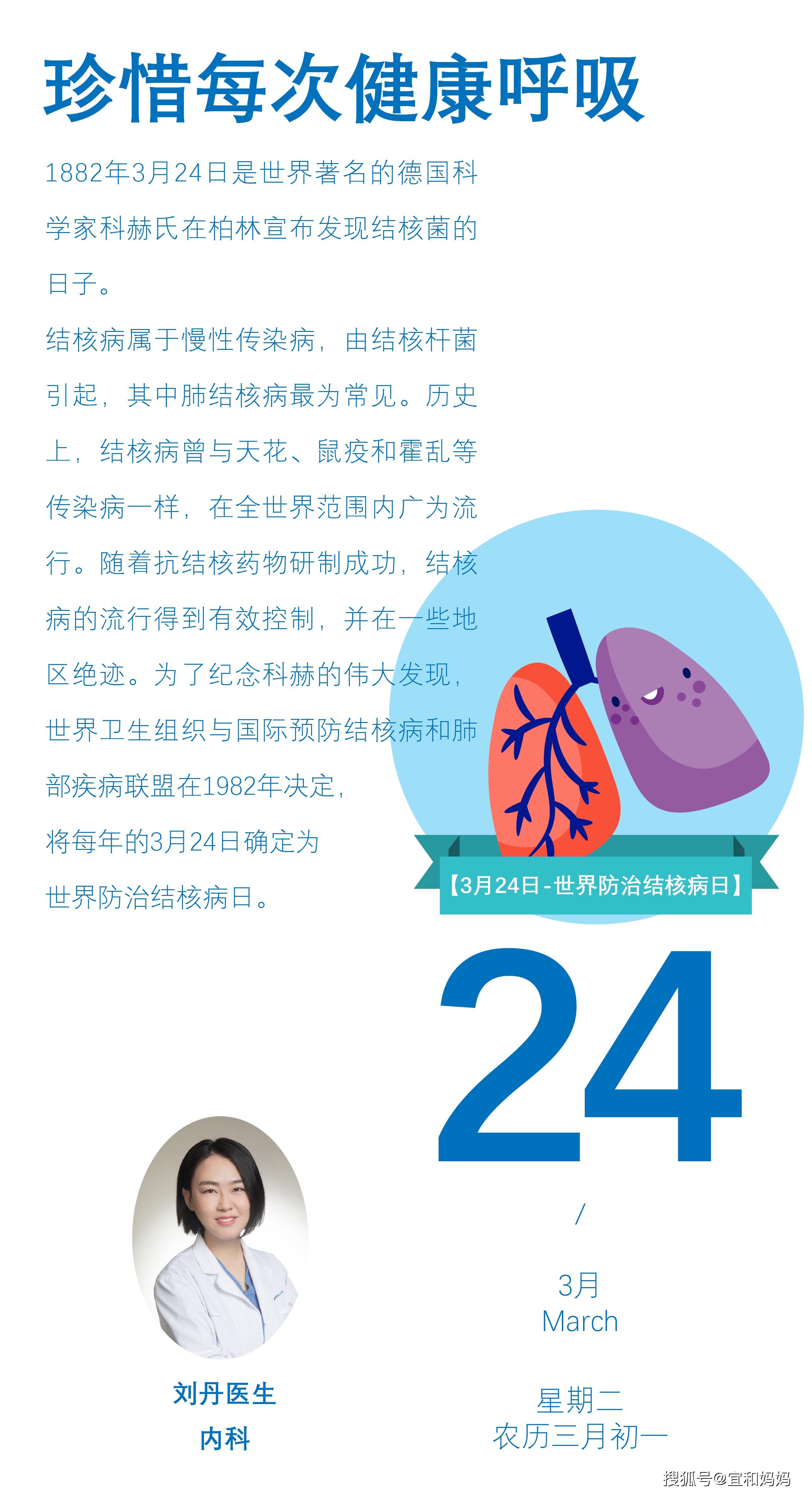 【每日小科普】世界防治结核病日,珍惜每次健康呼吸