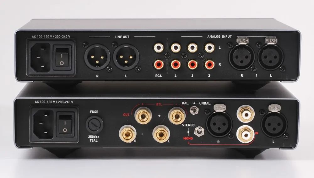 pra 与 sta 背面的输出,入接口非常完整,rca 与 xlr 均具备.