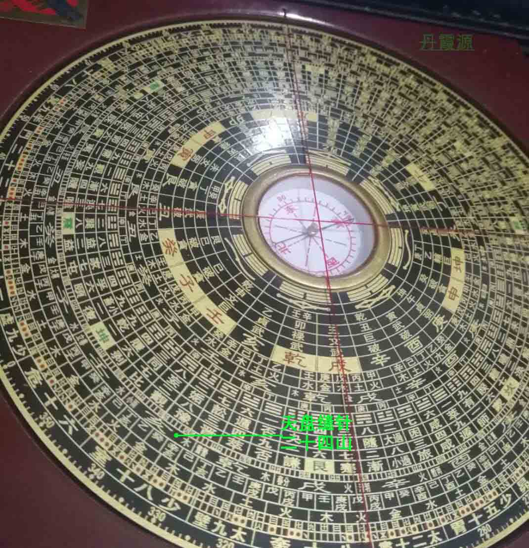 原创丹霞源风水培训之罗盘天盘二十四山