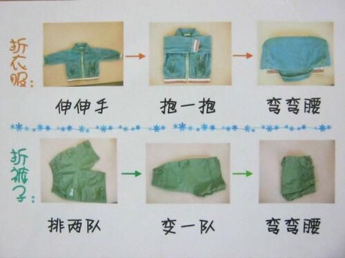 抱抱臂,抱抱臂,关关门,关关门,《叠衣服》材料准备:衣服生活小妙招