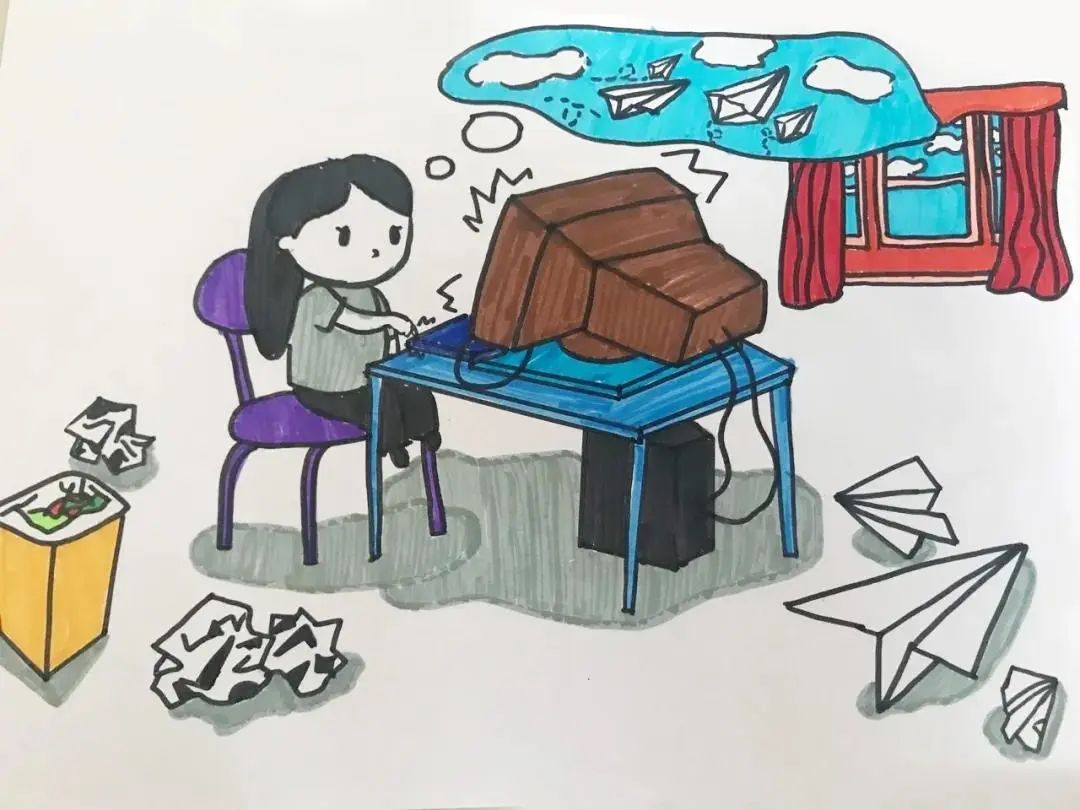 真实学生画说云端课堂他们眼中的网课是这样的