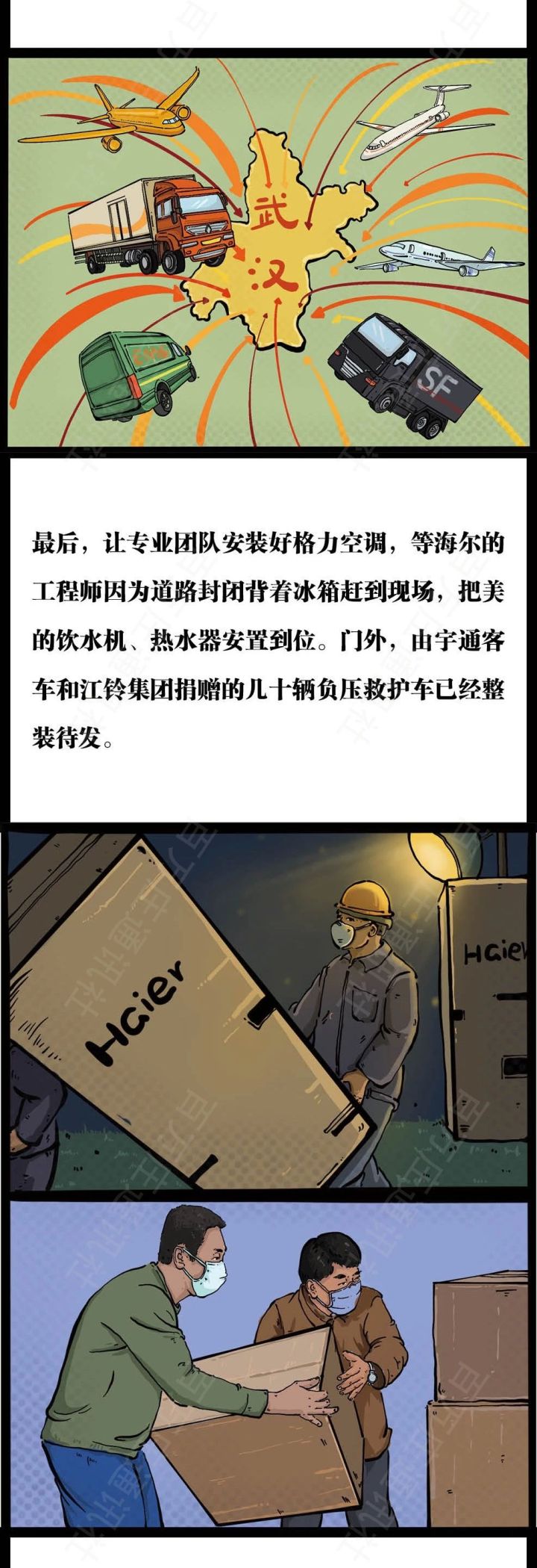 用漫画讲述十天建成火神山医院全国是如何用生死时速完成奇迹的