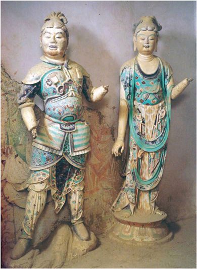 4-1-1 吐蕃赞普礼佛图莫高窟194窟开凿于盛唐晚期或中唐早期,为覆斗顶