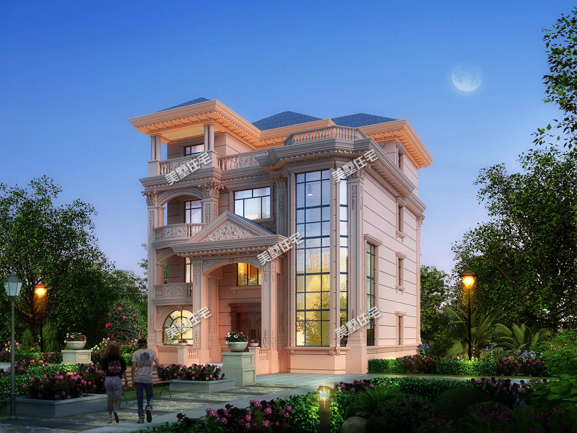 效果图展示让人称赞豪华霸气据说福建人都很喜欢这种样式的别墅有了