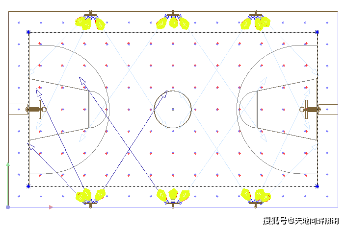 cad画篮球场标准图图片