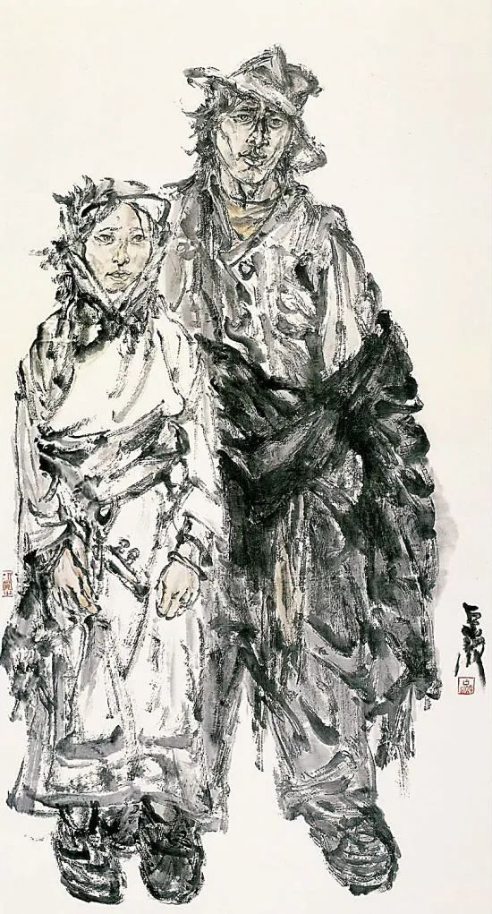 画家张江舟说:"我看到很多刻苦画画的人,但很少能比得上梁占岩对中国