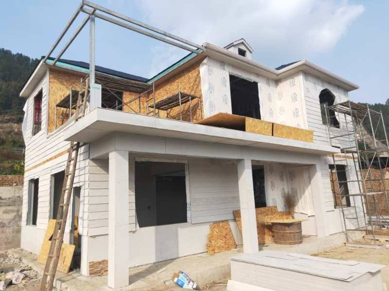 农村轻钢别墅三种墙体工艺技术特点