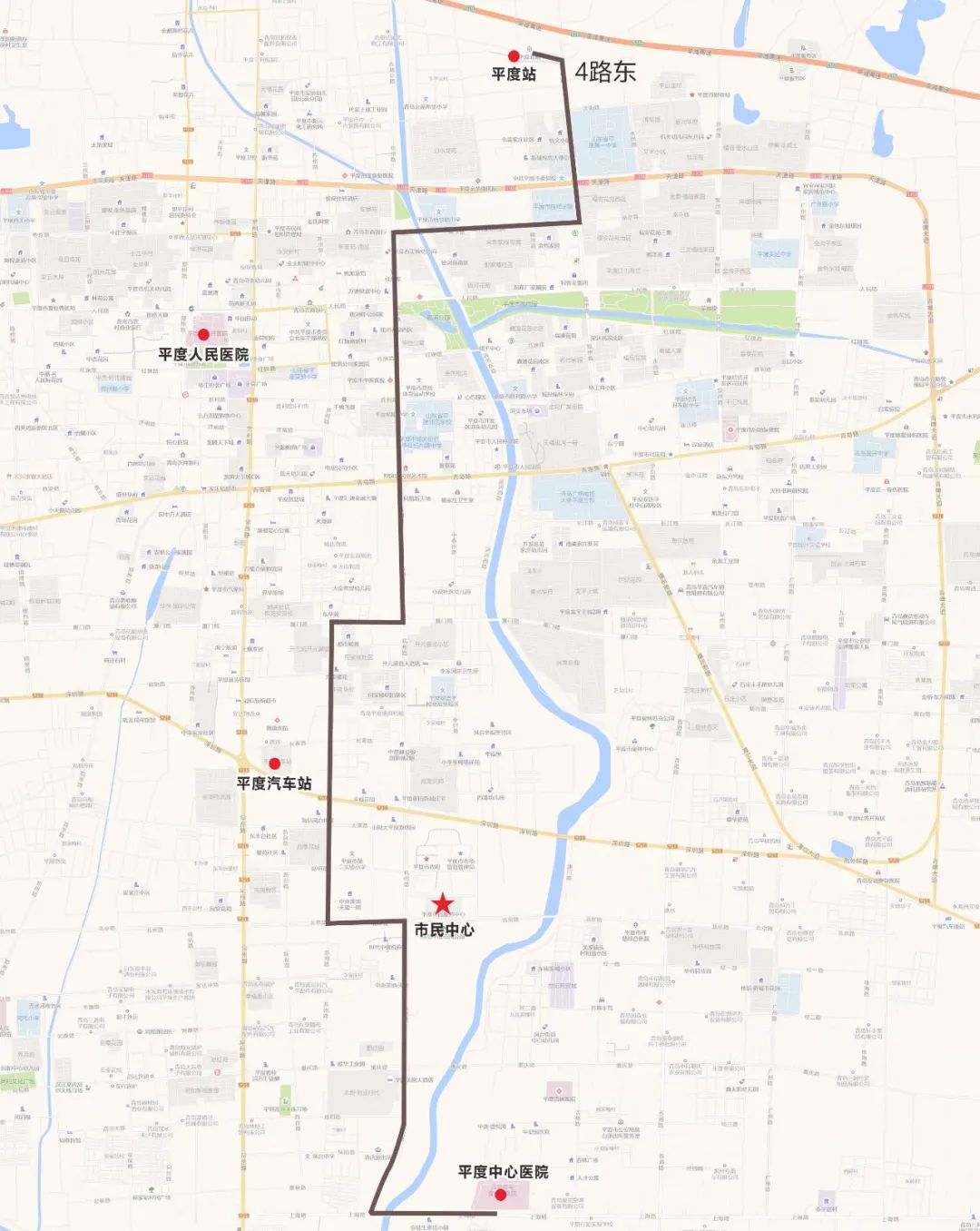 平度7路东线车路线图图片