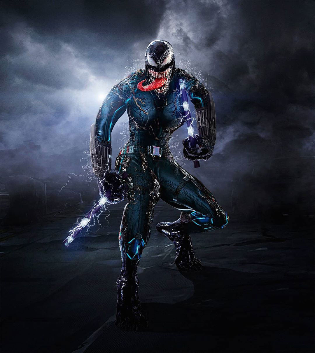 原创超级英雄毒液化绿巨人变毒巨人你看寡姐美成了啥样